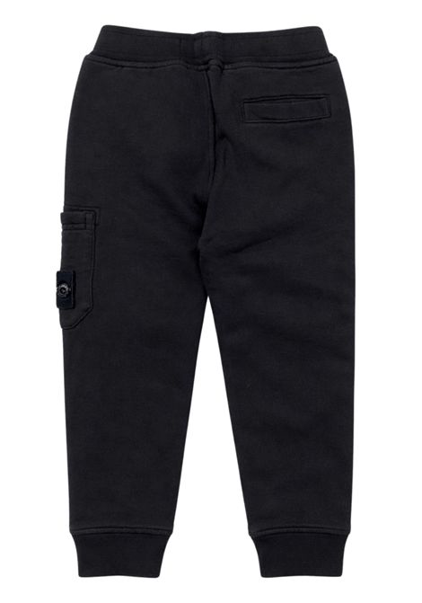 Black cotton baby trousers Stone Island | 771661540/SUNERO